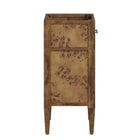 Modway Elysian 18" Wood Bathroom Vanity Cabinet - Brown-Sink Basin and Fixtures Not Included