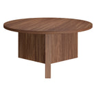 Hudson&Canal Anders 36"W Round Coffee Table - Satin Walnut-Table is made of high-quality and durable MDF materials