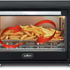 Salton NuRetro Digital Air Fryer Toaster Oven - Midnight Black-Large 25 l (26 qt) capacity - fits up to a 12” pizza or 6 slices of toast. ideal for family dinners, snacks, and entertaining.