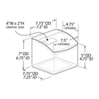 Azar Container - 7" H x 7.75" W x 7.75" D - Clear-Non Stackable