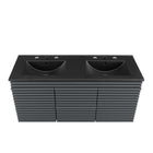 Modway Render 48" Wall-Mount Bathroom Vanity - Grey/Black-Fixtures Not Included