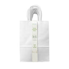 Reliabag Paper Bags - Twist Handles - 5.3" W x 3.5" D x 8.5" H - White - 25 Pack-Made by 120gsm premium white paper