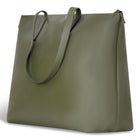 Champs Onyx Leather Business Tote - Khaki-Inner stretch water bottle holder