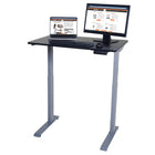 Victor Height Adjustable Compact Full Electric Standing Desk - 3' Wide - Black-Work surface raises at 0.6" per second with minimal noise (under 50 dB)