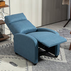 HOMCOM Push Back Recliner with Padded Seat for Home Theater - Blue-Assembles in 15 minutes with easy, labeled parts