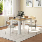 HOMCOM 47" Modern Dining Table with Wood Effect - Oak-Seats up to six and offers plenty of space for meals