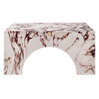 Modway Valen Indoor/Outdoor Patio Arched Concrete Coffee Table - Red Marble-7