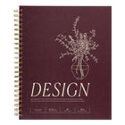 Gry Mattr Design Book - 98 lb - Coil Bound - 60 Sheets - Burgundy-60 sheets of durable 98 lb acid free paper