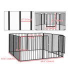 PawHut 8-Panel Heavy Duty Dog Playpen for Small & Medium Dogs-Steel pipes offer strong construction