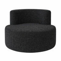 Exform Aubrey Single Seat Sofa - Black-Product Type: Curved Sofa, Half-Moon Sofa, Single-Seater Minimalist Seating 