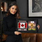 Frameworth Official FIFA World Cup 2026 Canada Flag & Trophy Framed Print - 15" x 24"-Arrives ready to hang and makes a standout gift for soccer fans and World Cup collectors.