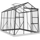 Outsunny Polycarbonate Greenhouse with Sliding Door - 6' x 8' - Keeps heat in and blocks weather and small animals
 