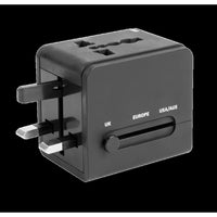 LOGiiX World Traveler USB-Charger Travel Adapter (2023) - Black-The World Traveler USB allows you to charge your devices in 150+ countries