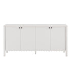 Modway Emmeline 66" 4-Door Scalloped Sideboard Cabinet - White-7