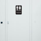 Cosco Restroom Indoor Wall Sign - 6" x 9" - Black & White - French Text-Designed for indoor use, the 6" x 9" size is ideal for mounting on walls near restroom entrances