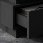 HOMCOM Nightstand with Charging Station and LED Light - Black-Assembly required