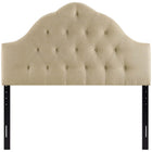 Modway Sovereign Upholstered Fabric Queen Headboard - Beige-Soft polyester upholstering