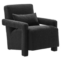 Modway Mirage Boucle Upholstered Armchair - Black-Modern Accent Chair