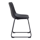 Zuo Smart Dining Chair - Black - Set of 2-Dimensions: 21.3" L x 18.7" W x 31.3" H