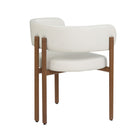 Brassex Bailey Visiting Chair - Set of 2 - Cream-Sleek curved backrest