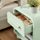 Modway Bellamy Curved 1-Drawer Nightstand - Sage-Non-Marking Floor Glides