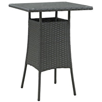 Modway Sojourn Small Outdoor Patio Bar Table - Chocolate-Synthetic Rattan Weave
