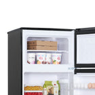 Magic Chef 7.4 cu. ft. 2-Door Mini Fridge with Freezer - Platinum Steel-Clear door racks keep your condiments and bottles easily accessible