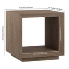 Hudson&Canal Evie 22"W Rectangular Side Table - Antiqued Grey Oak-9