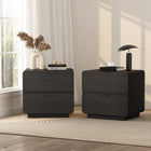 Manhattan Comfort Chrystie 26" Contemporary Modern 2-Drawer Nightstand Set - Black-Includes 2 Spacious Full Extension Drawers