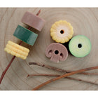 Yellow Door Sensory Play Stones Threading Kebabs 12-Piece Set-Safe for age 2+.