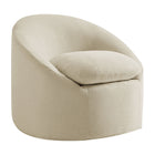 Modway Sadie Slipcovered Linen-Blend Round Accent Chair - Linen-Slipcovered Round Accent Chair
