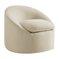 Modway Sadie Slipcovered Linen-Blend Round Accent Chair - Linen-Slipcovered Round Accent Chair
