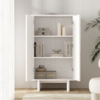 Manhattan Comfort Ella 31.5" Modern Accent Cabinet - White-Sleek, Handle-Free Doors for a Clean, Uncluttered Look