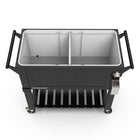 Permasteel 80 qt Furniture Style Patio Cooler with Divider - Black-Extended cooling power keeps drinks chilled for up to 36 hours