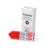 Crayola Broad Line Washable Markers - Red - 12 Pack-Add bold, vibrant colour to artwork, school assignments and other creative projects