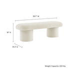 Modway Orla Chenille Upholstered Bench - Cream-Chenille Fabric Upholstered
