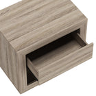 Manhattan Comfort Soren 26" Contemporary 1-Drawer Nightstand - Natural Oak-Available in Whitewashed Oak, Natural Oak and Charcoal Grey