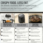 Granitestone Big Boss 16 qt Extra Large Glass Air Fryer with 3 Cooking Sections and Stainless Steel Racks - Black-9