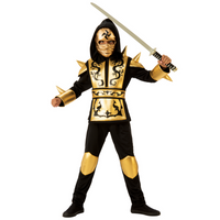 Rubies Ninja Kids Costume - Gold - Medium-Bring your favourite character or costume idea to life