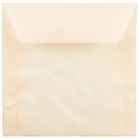 JAM Paper Square Translucent Vellum Invitation Envelopes - 6" x 6" - Spring Ochre Ivory - 25 Pack (PACV510)-Color: Spring Ochre