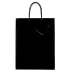 JAM Paper Glossy Gift Bags - Large - 10" x 13" x 5" - Black - 6 Pack (673GLbla)-Black