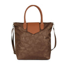 Karla Hanson Millie Women's Rose Print Foldable Shopping Bag - Brown-Foldable water-resistant shopping bag