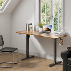 Work Zone Serrano 60" Height Adjustable Sit Stand Desk - Burnt Umber-9