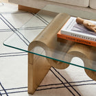 Modway Ondine Glass Top Coffee Table - Natural-Contemporary Retro Design