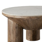 Modway Ellison 33" Round Wood Coffee Table With Marble Top - Walnut-7