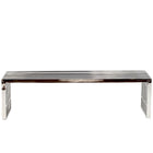 Modway Gridiron Benches Set of 2 - Silver-6