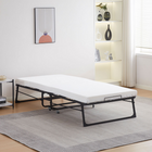 MotionGrey Portable Foldable Guest Bed with Mattress and Locking Casters - Twin - Black-Mattress is included to create a ready-to-use temporary sleeping setup