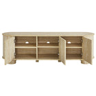 Modway Overture 63" Oval Faux Travertine TV Stand - Travertine-Assembly Required