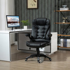 Vinsetto Height Adjustable Executive Office Chair with Swivel Wheels and Arms - Black-Adjustable seat height can match your desk or your sitting habit