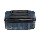 Swiss Mobility JFK Collection 21.75" Hardside Carry-on - Blue-Single 360-degree spinner wheels for effortless, smooth and quiet rolling